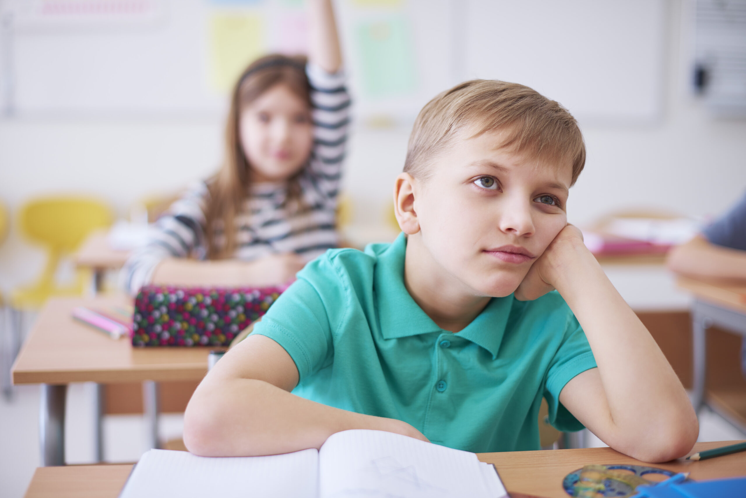 Bored child - Gifted Children with ADHD Symptoms can excel in school too